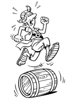 A coloring page of piet piraat